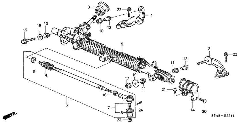 Power steering gear box