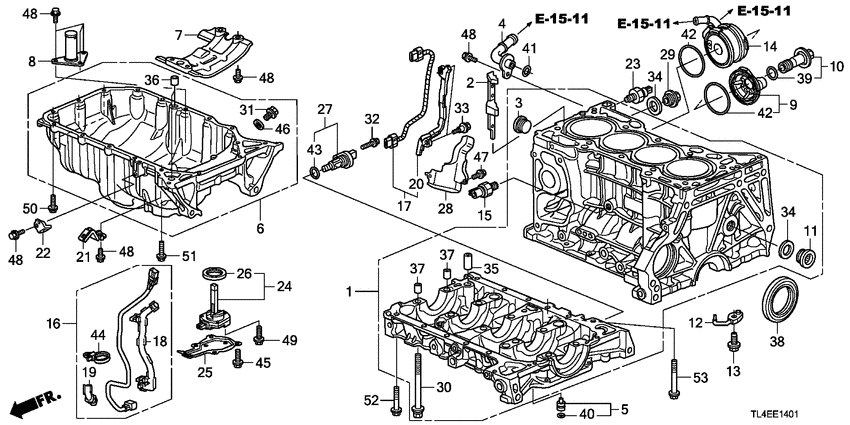 Cylinder block/oil pan