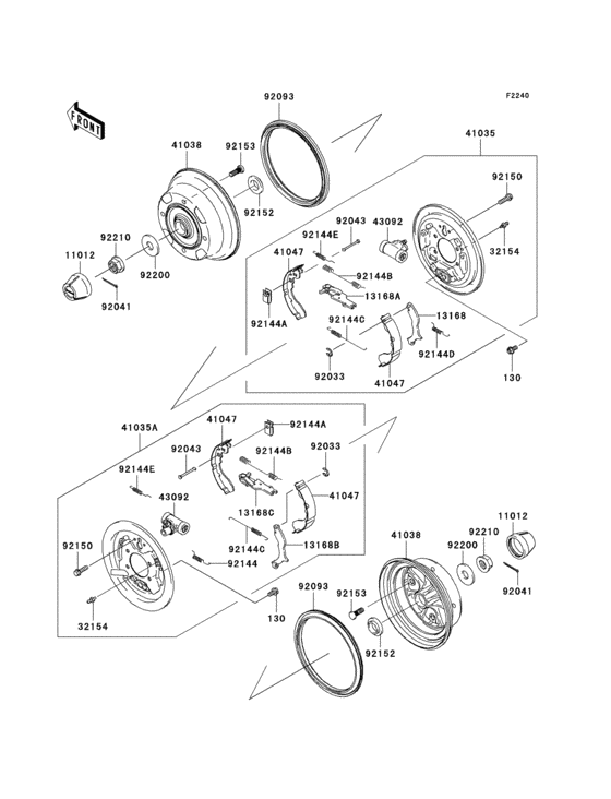 Rear hubs/brakes