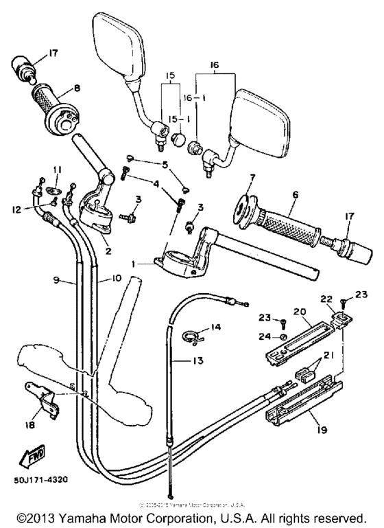 Handlebar cable