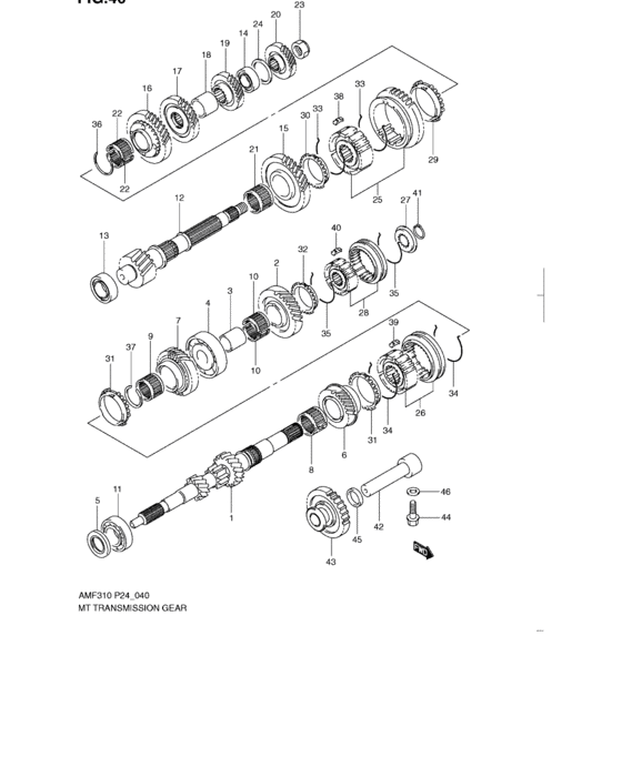 Mt transmission gear for Suzuki ALTO/ASTAR/CELERIO AMF310 Africa