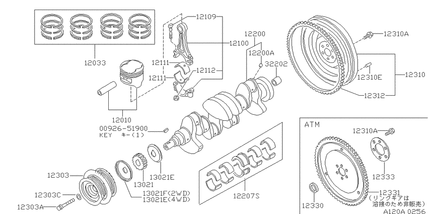 Piston,crankshaft & flywheel