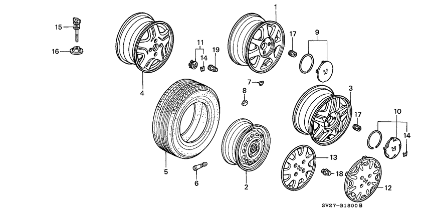 Tire/wheel disk