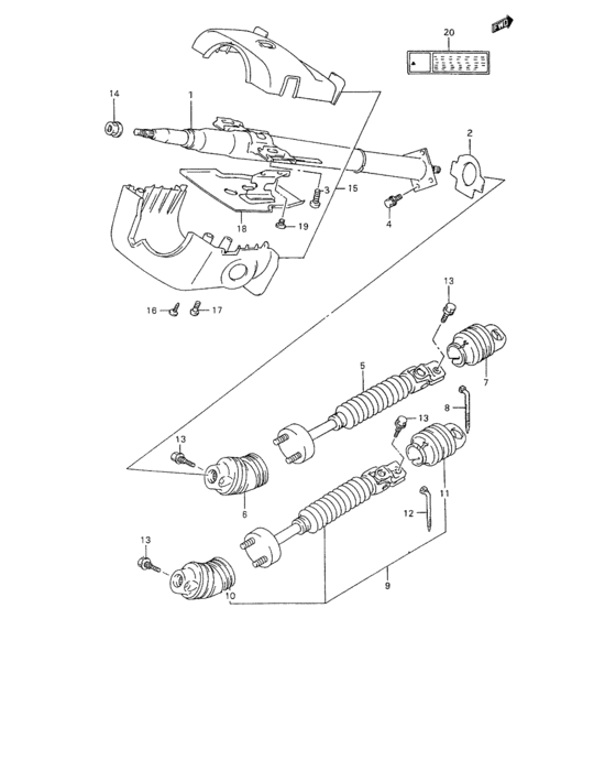 B steering column