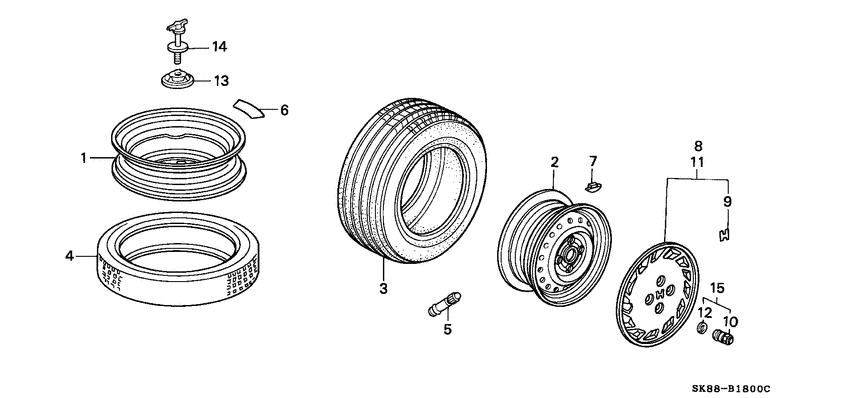 Tire/wheel disks