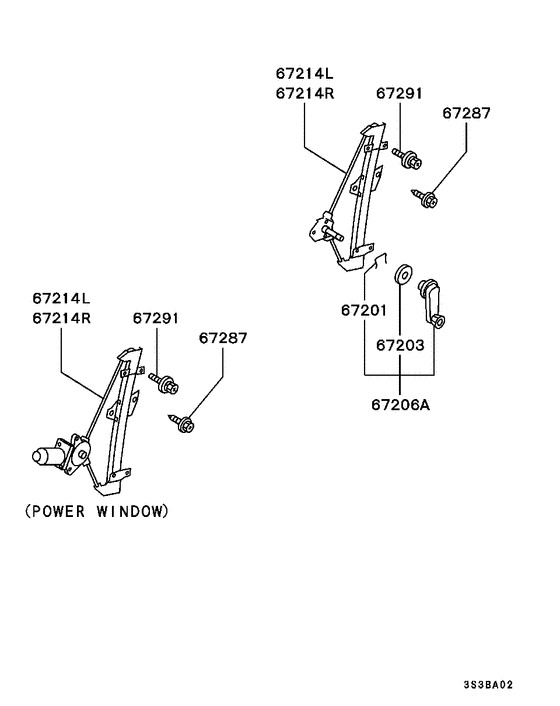 Front door window regulator