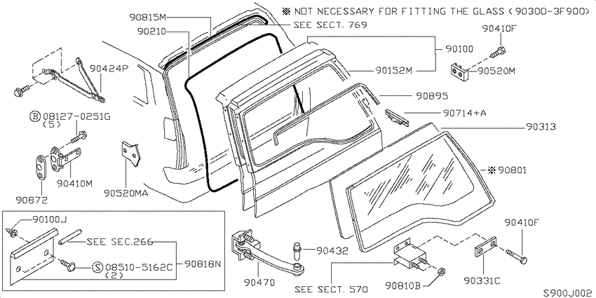 Back door panel & fitting