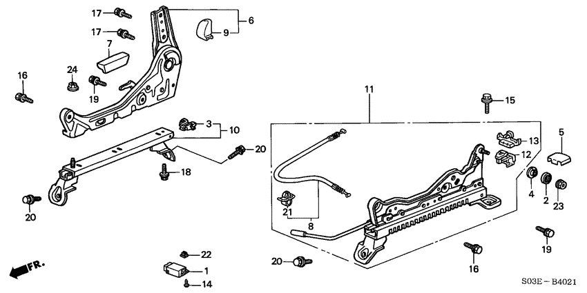 Front seat components