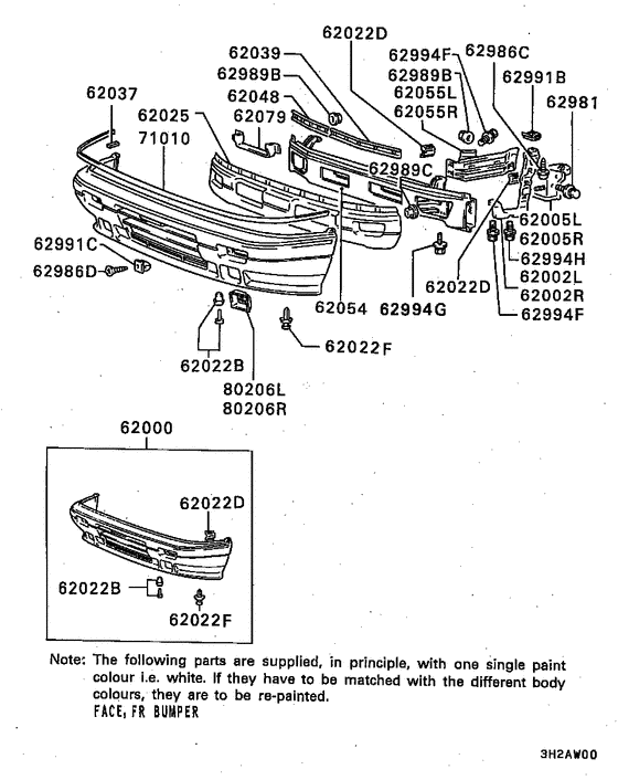 Front bumper & support