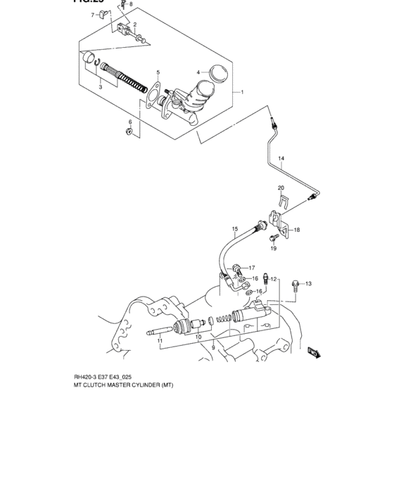 Mt clutch master cylinder