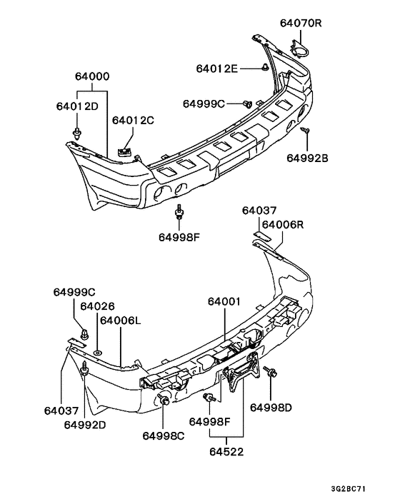 Rear bumper & support