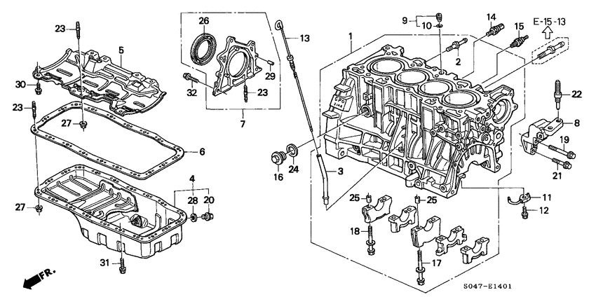 Cylinder block/oil pan