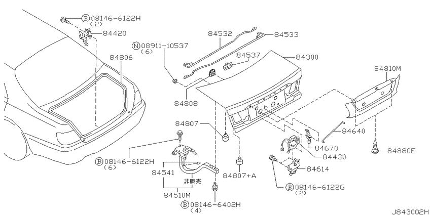 Trunk lid & fitting