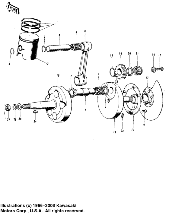 Crankshaft/piston/rotary valve