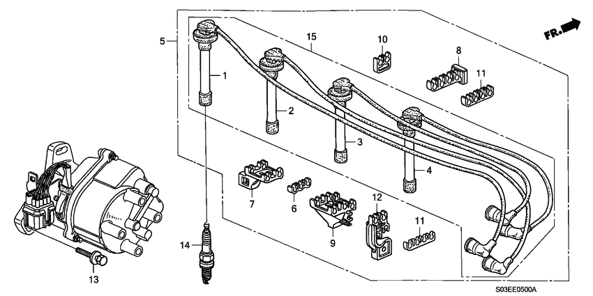 High tension cord/ spark plug