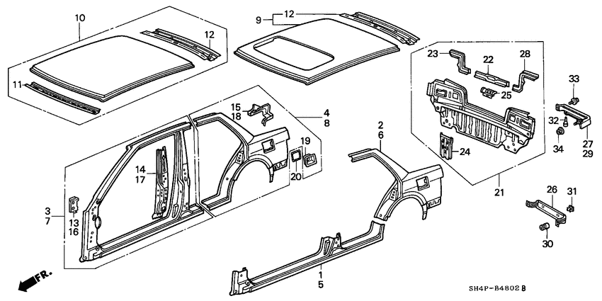 Body structure components