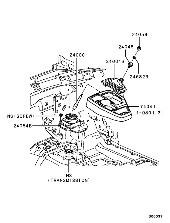 M/t floor shift linkage