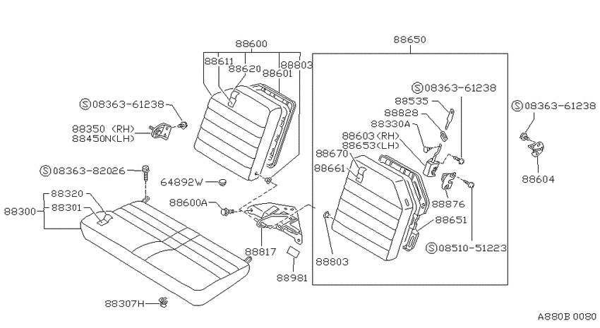 Rear seat