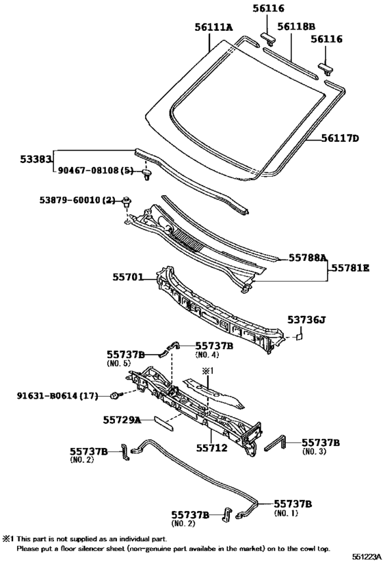 Cowl Panel & Windshield Glass