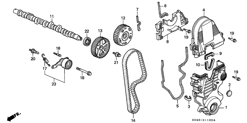 Camshaft/timing belt