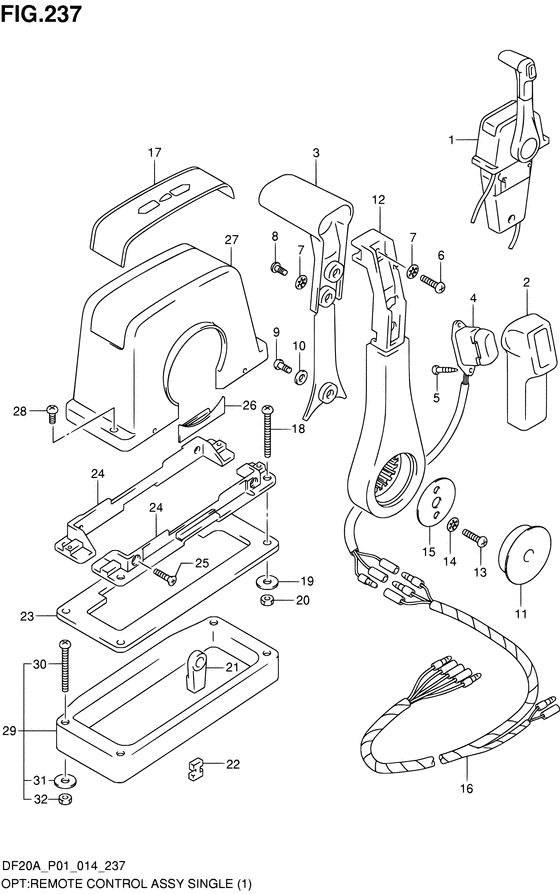 Opt:remote control assy single