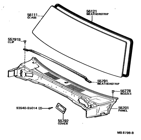 Cowl Panel & Windshield Glass