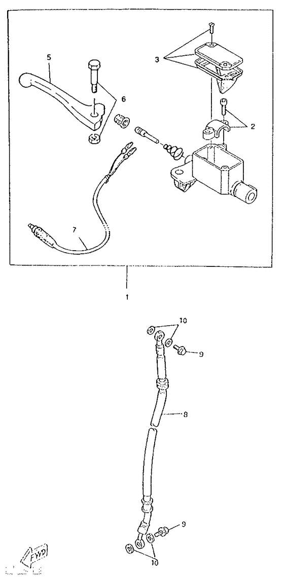 Front master cylinder