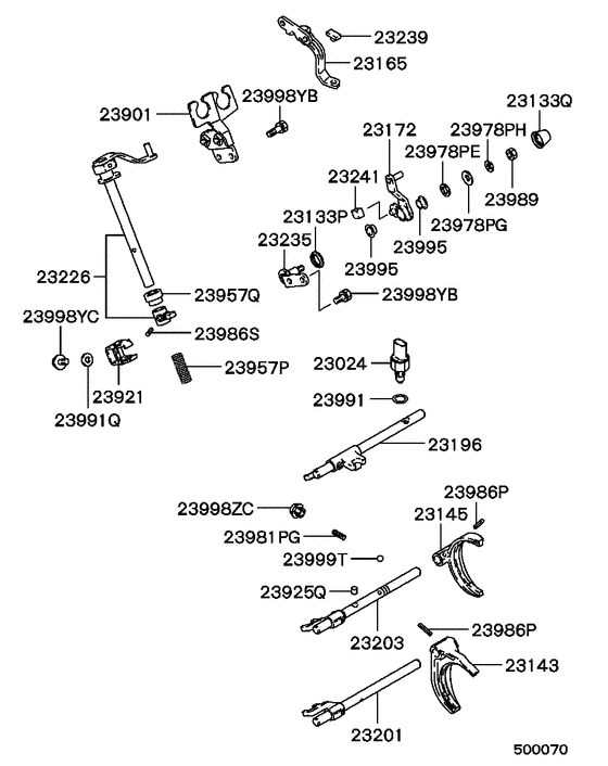 M/t gearshift control