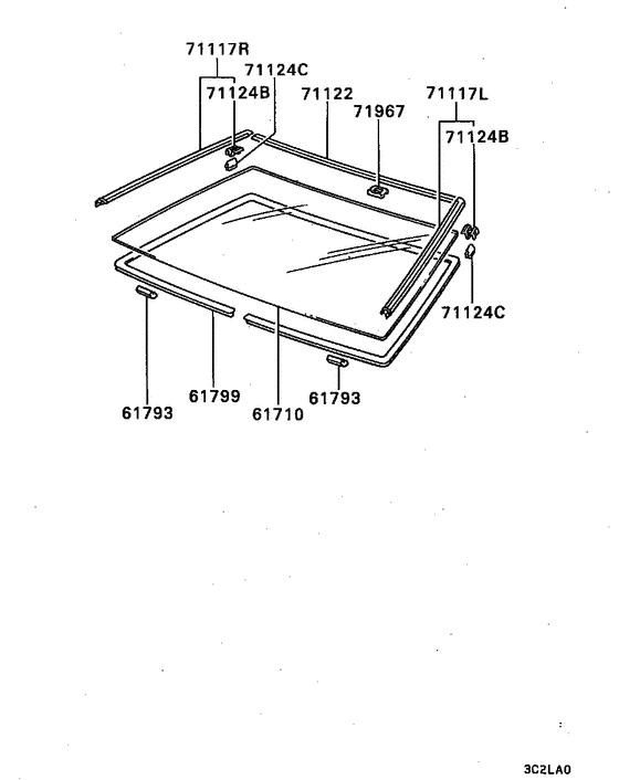 Windshield glass & moulding