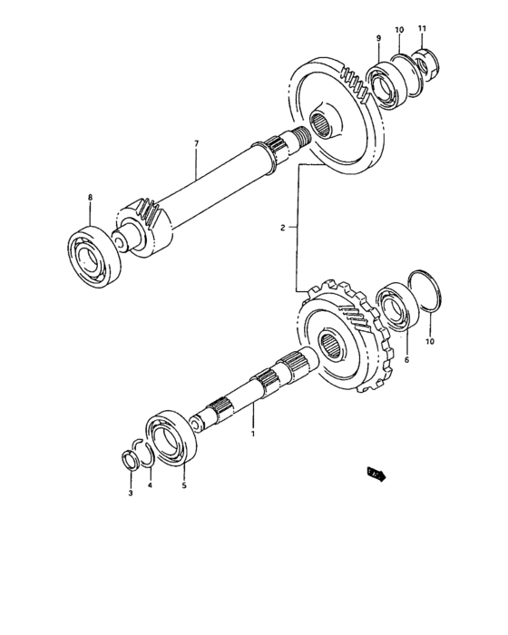 At reduction gear