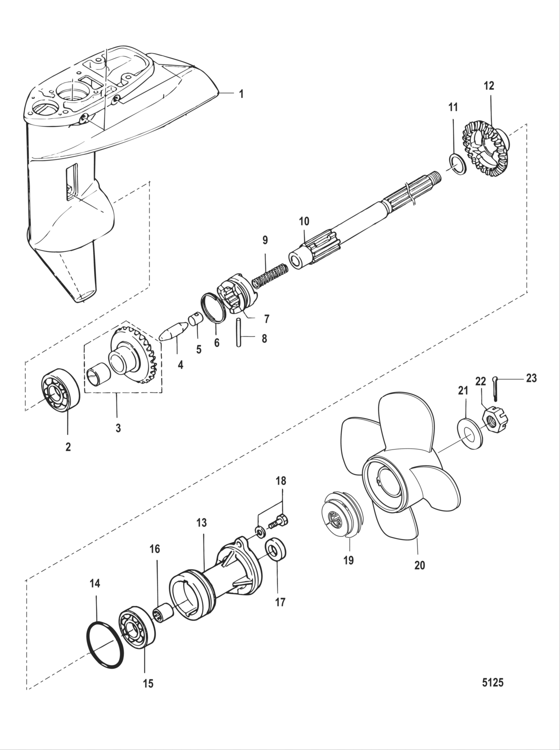 Gear Housing Propeller Shaft-Bigfoot