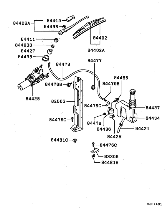Rear window wiper & washer