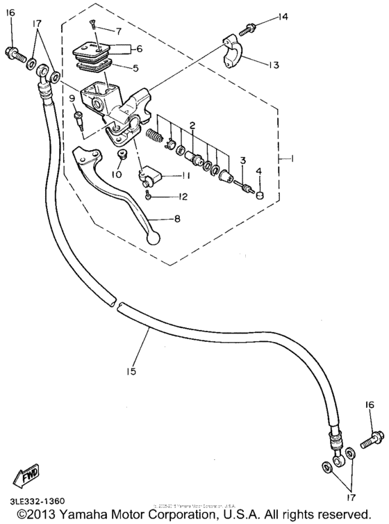 Front master cylinder