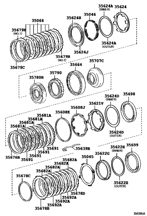 Center Support & Planetary Sun Gear (Atm)