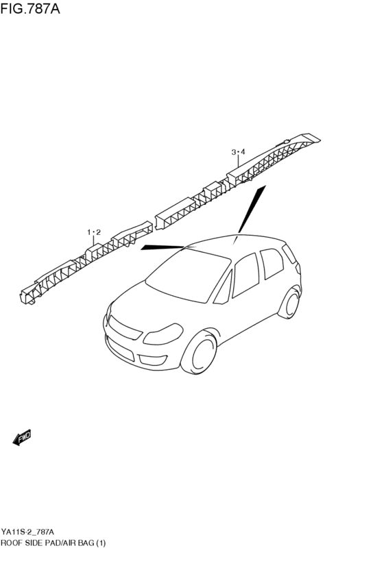 roof side pad / air bag