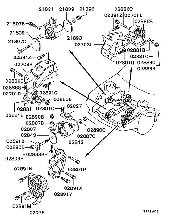 Engine mounting & support