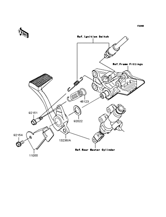 Brake pedal/torque link