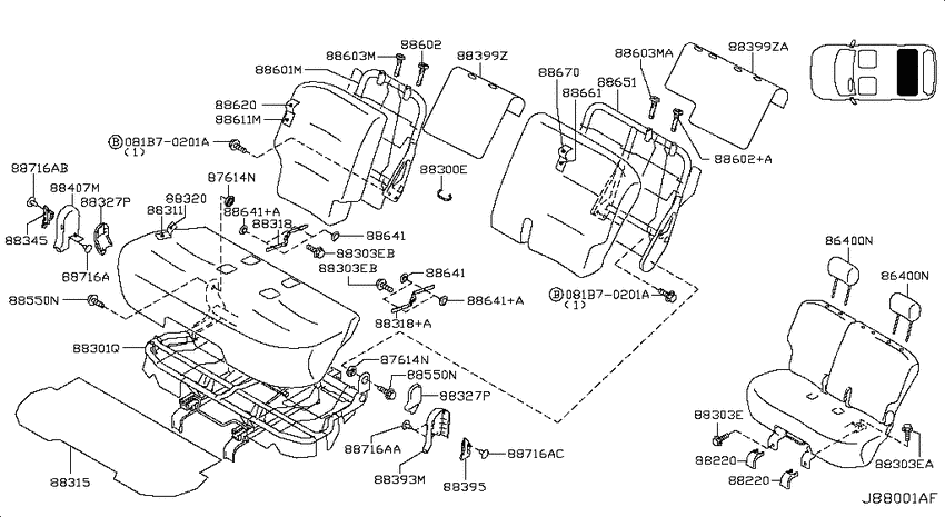 Rear seat