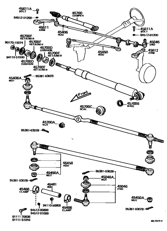 Front Steering Gear & Link