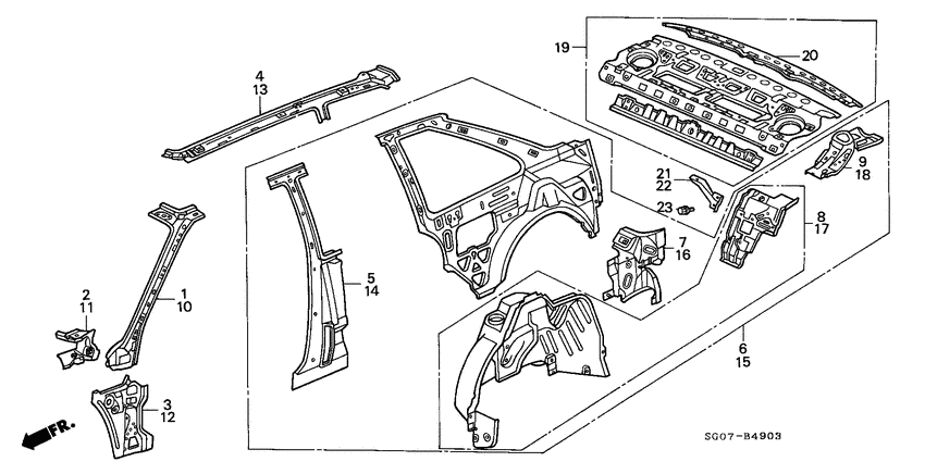 Body structure components