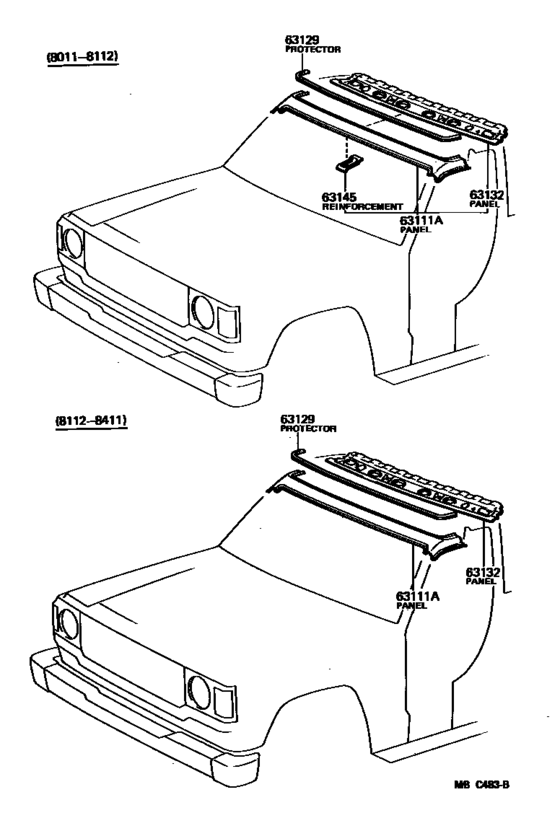 Roof Panel & Back Panel