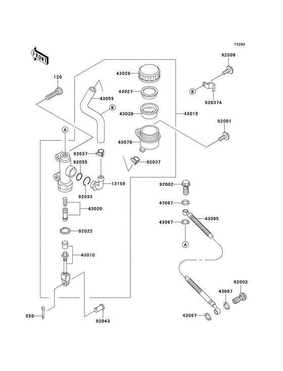 Rear master cylinder