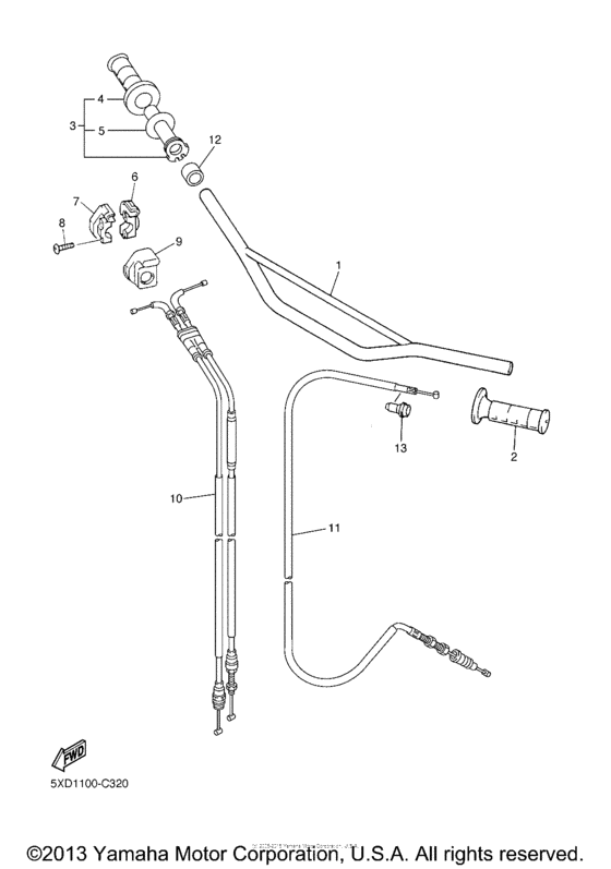 Steering handle & cable