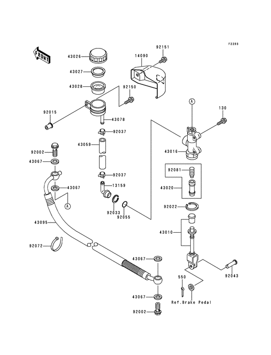 Rear master cylinder