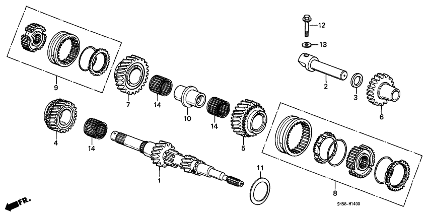 Mainshaft/gear