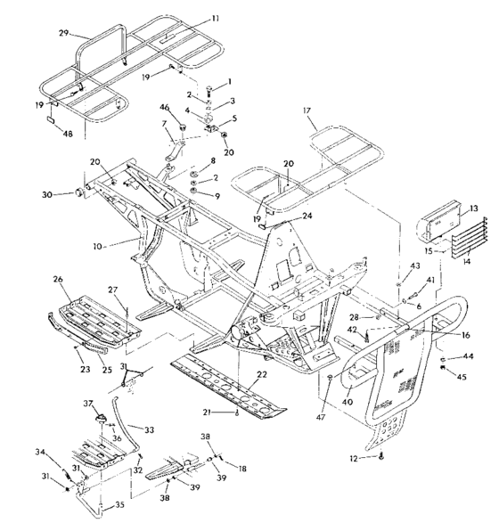 Frame assembly w/racks