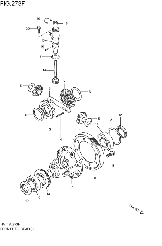 フロントデファレンシャルギヤ
