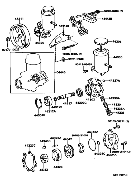 Vane Pump & Reservoir (Power Steering)