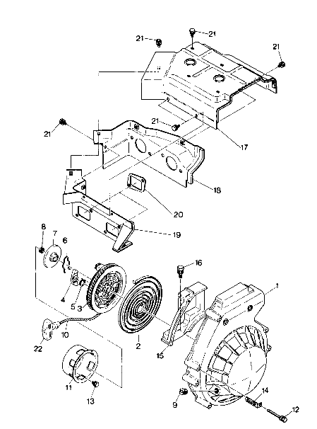 Blower housing and recoil starter