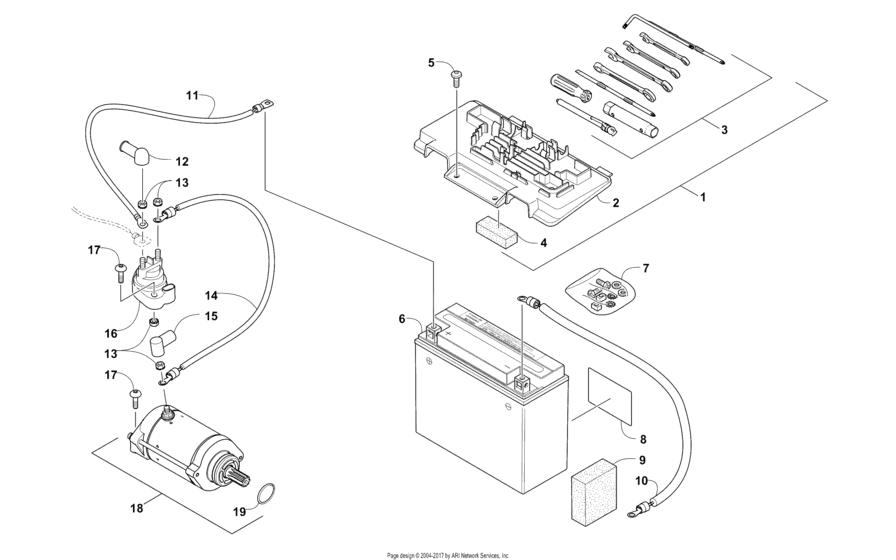 Battery And Starter Assembly